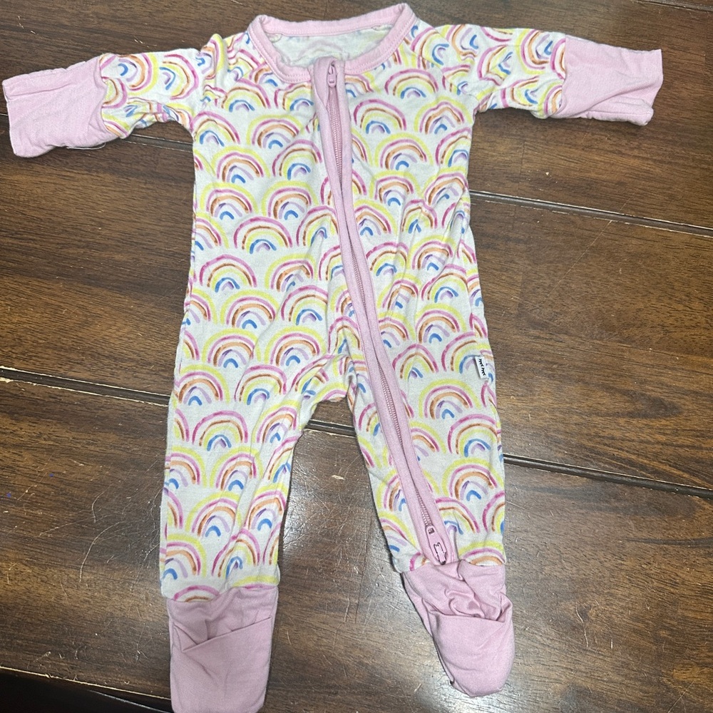 Micropremie Little Sleepies Pink and Rainbow